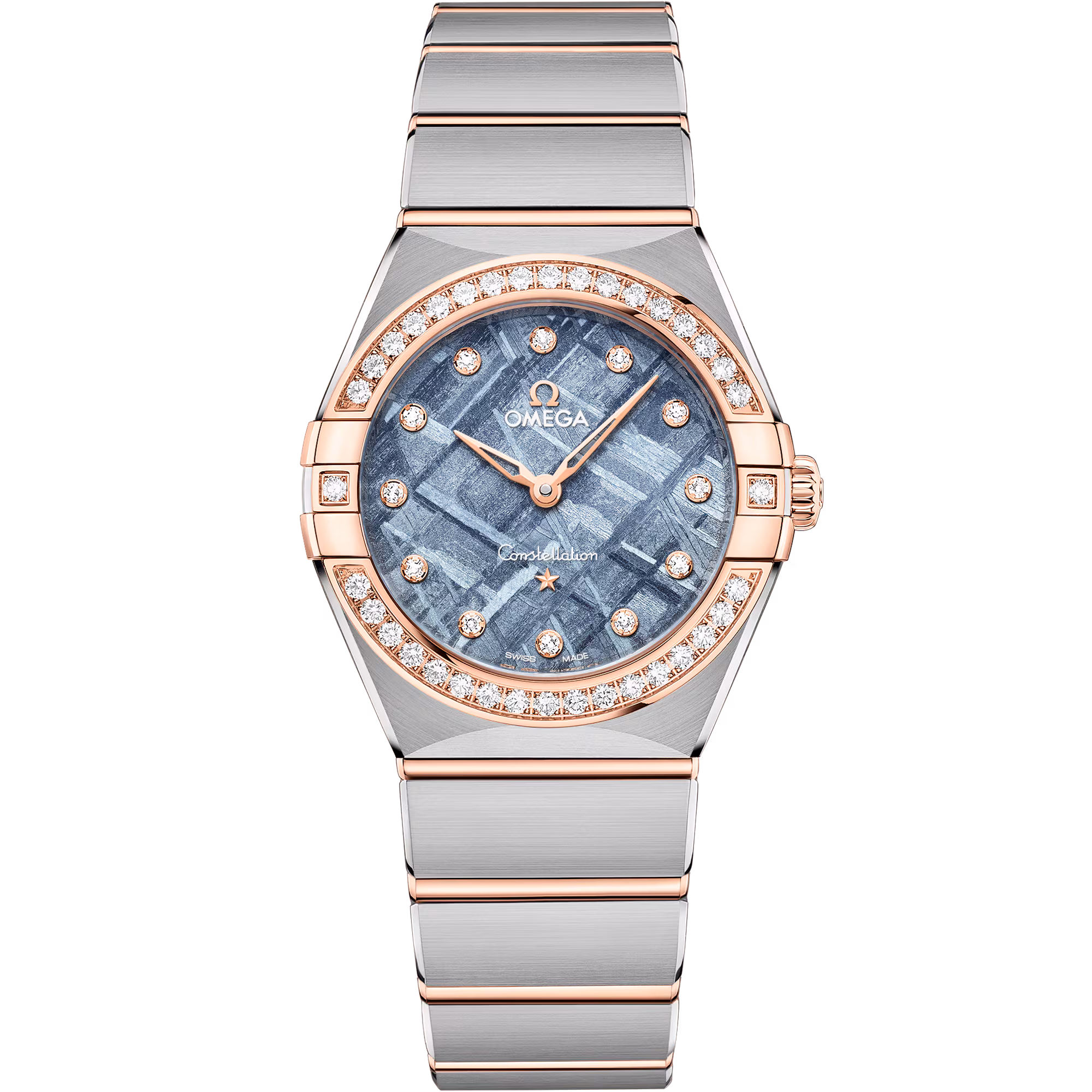 Omega Constellation 28 mm, steel - Sedna™ gold on steel - Sedna™ gold, Blue dial 131.25.28.60.99.001