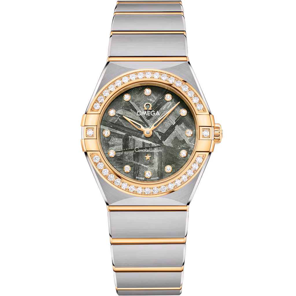 Omega Constellation 28 mm, steel - yellow gold on steel - yellow gold, Green dial 131.25.28.60.99.002