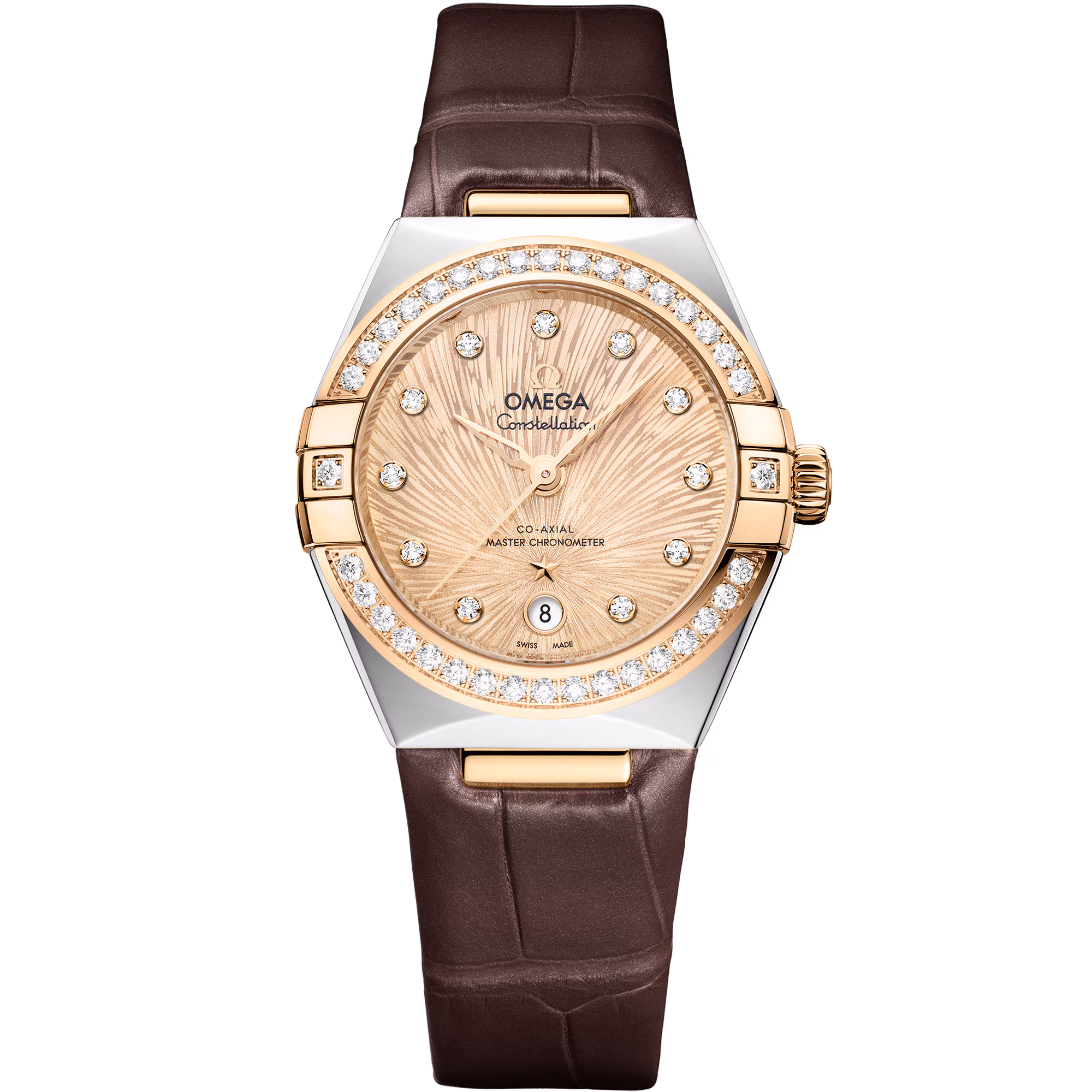 Omega Constellation 29 mm, steel ‑ Moonshine™ gold on alligator 131.28.29.20.58.001