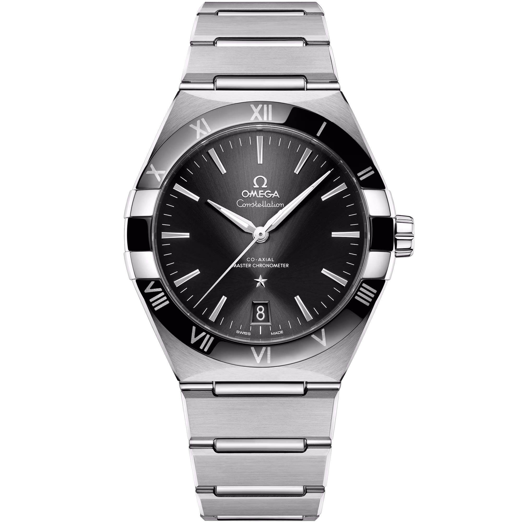 Omega Constellation 41 mm, steel on steel, Black dial 131.30.41.21.01.001