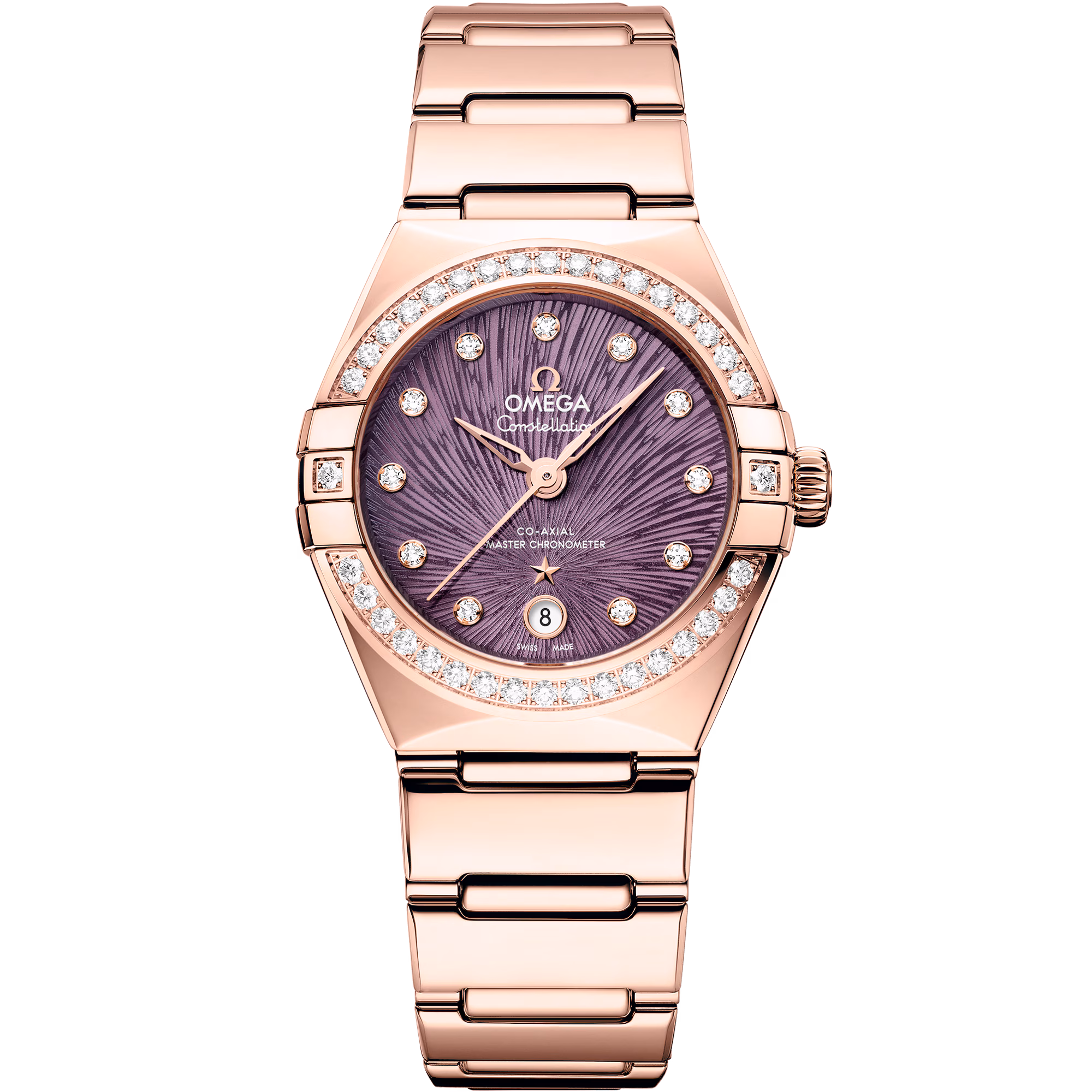 Omega Constellation 29 mm, Sedna™ gold on Sedna™ gold, Purple dial 131.55.29.20.60.001