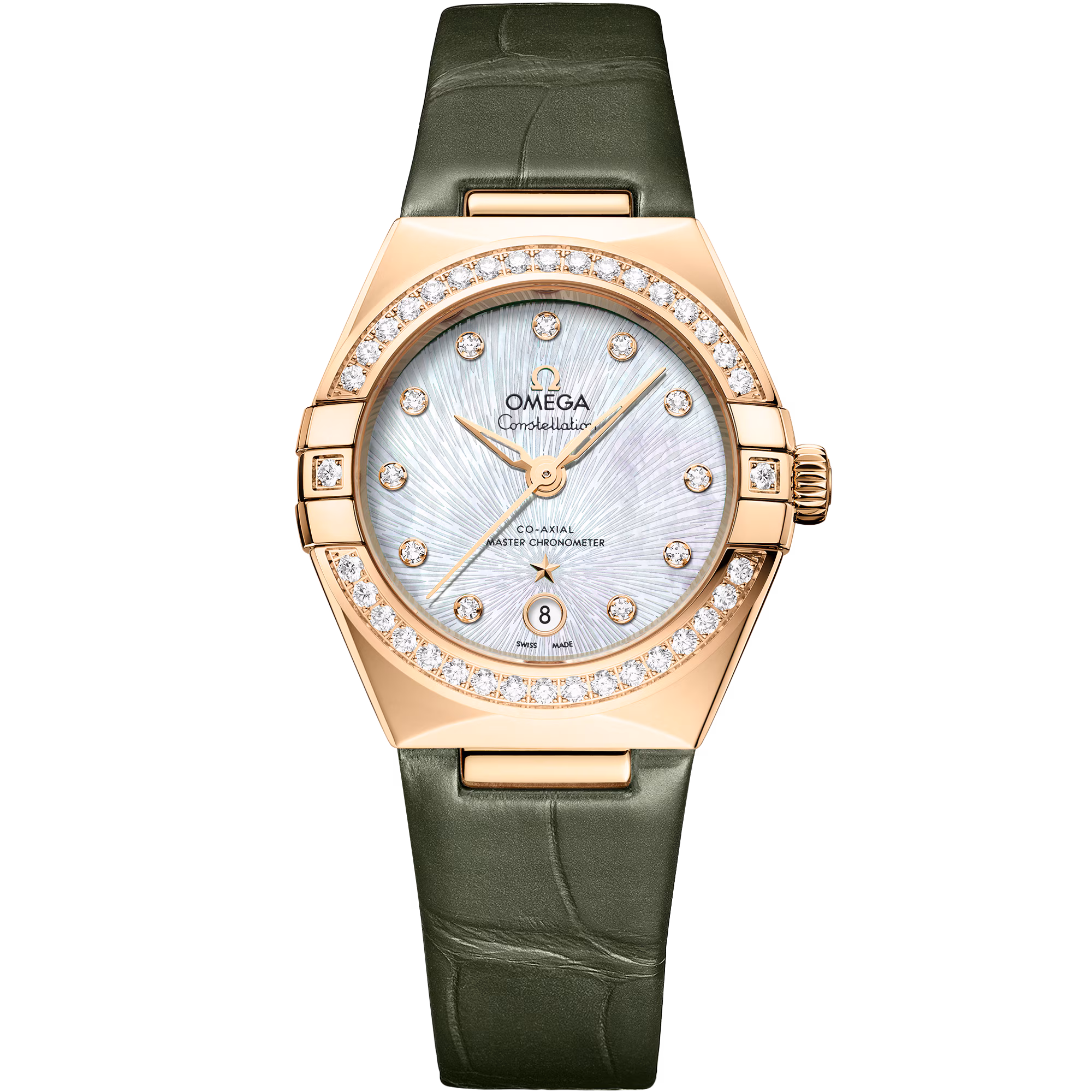 Omega Constellation 29 mm, Moonshine™ gold on alligator 131.58.29.20.55.003