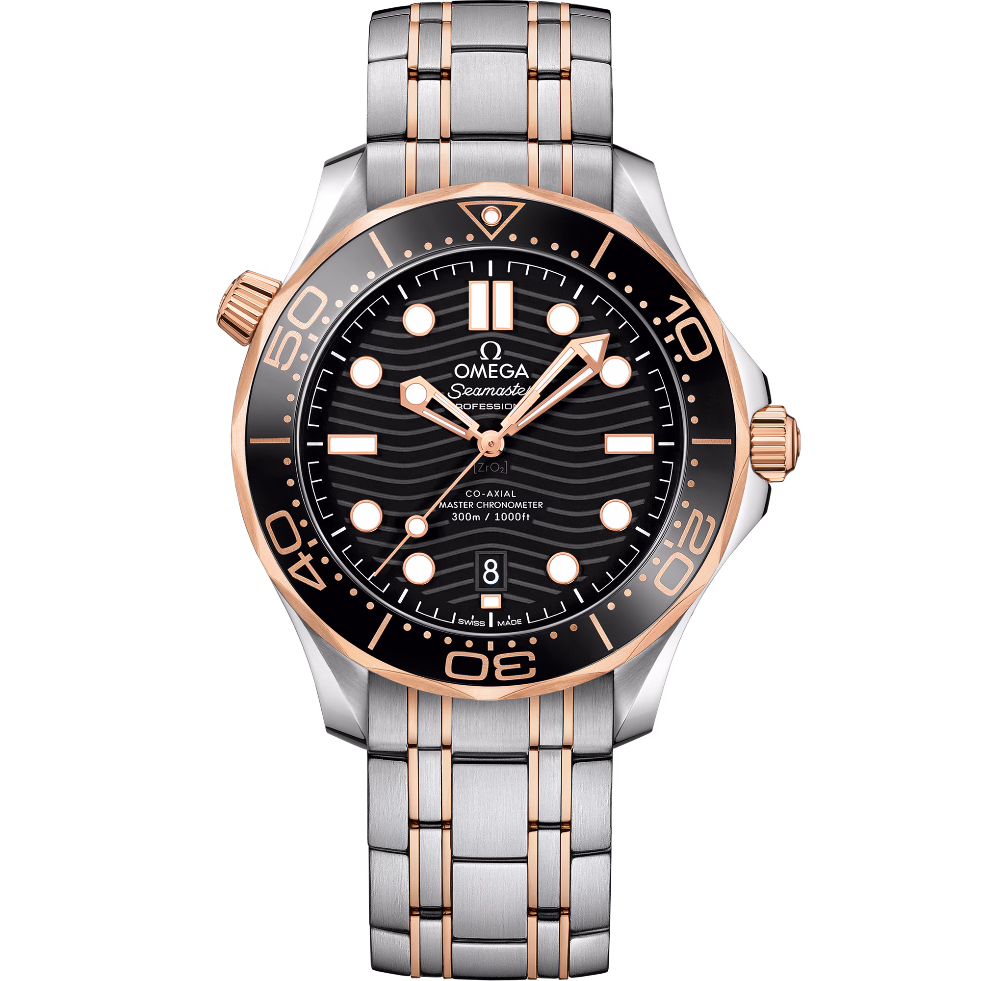 Omega Seamaster Diver 300M 42 mm, steel ‑ Sedna™ gold on steel ‑ Sedna™ gold, Diver 300M 210.20.42.20.01.001