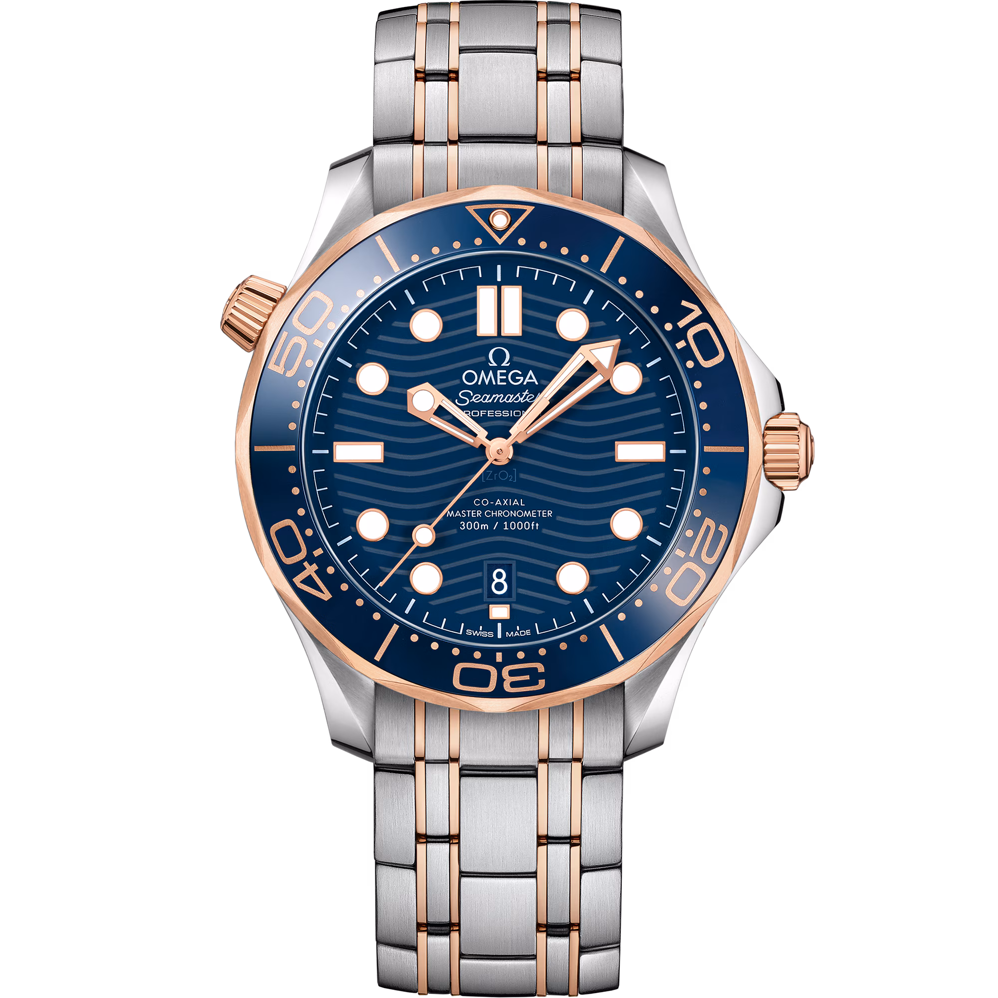 Omega Seamaster Diver 300M 42 mm, steel ‑ Sedna™ gold on steel ‑ Sedna™ gold, Diver 300M 210.20.42.20.03.002