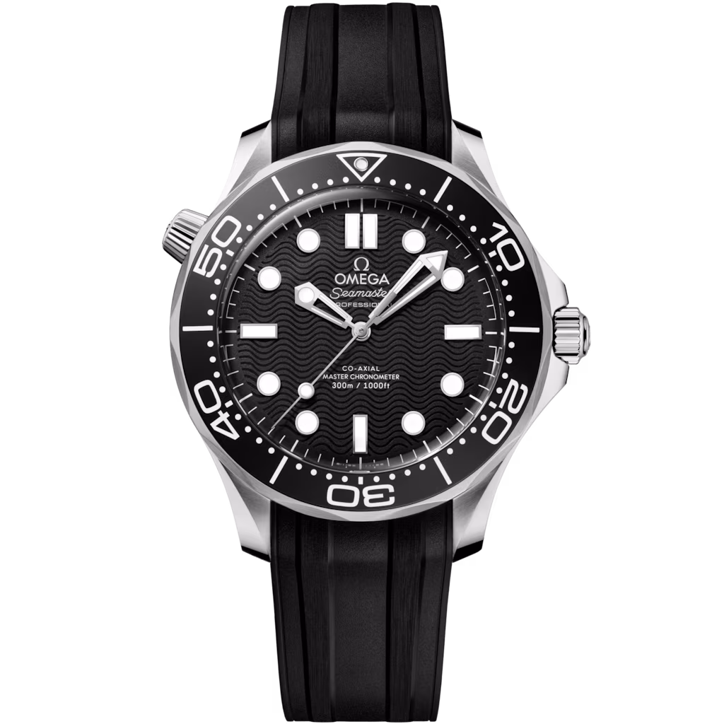 Omega Seamaster Diver 300M 42 mm, steel on rubber strap, Diver 300M 210.32.42.20.01.003