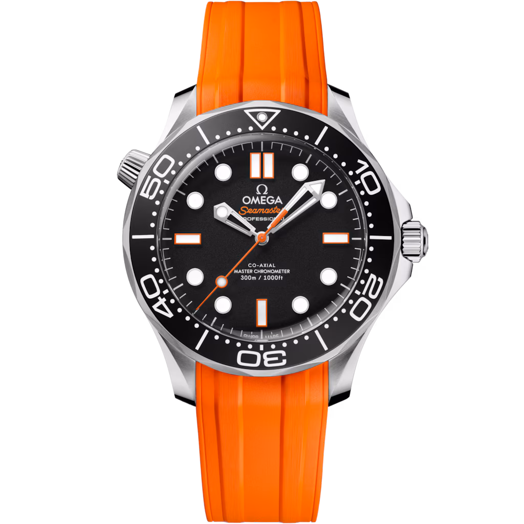 Omega Seamaster Diver 300M 42 mm, steel on rubber strap, Diver 300M 210.32.42.20.01.006