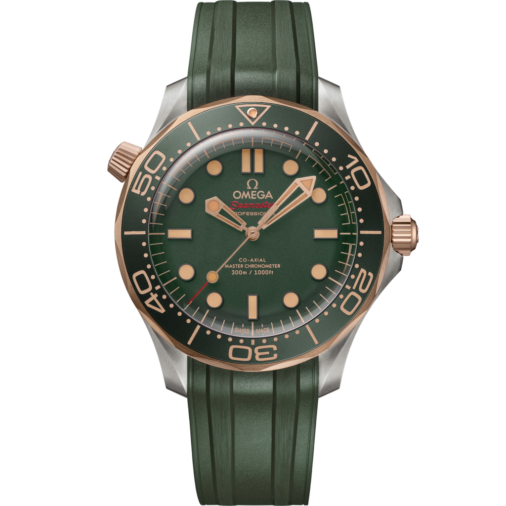 Omega Seamaster Diver 300M 42 mm, titanium - Bronze gold on rubber strap 210.92.42.20.10.001