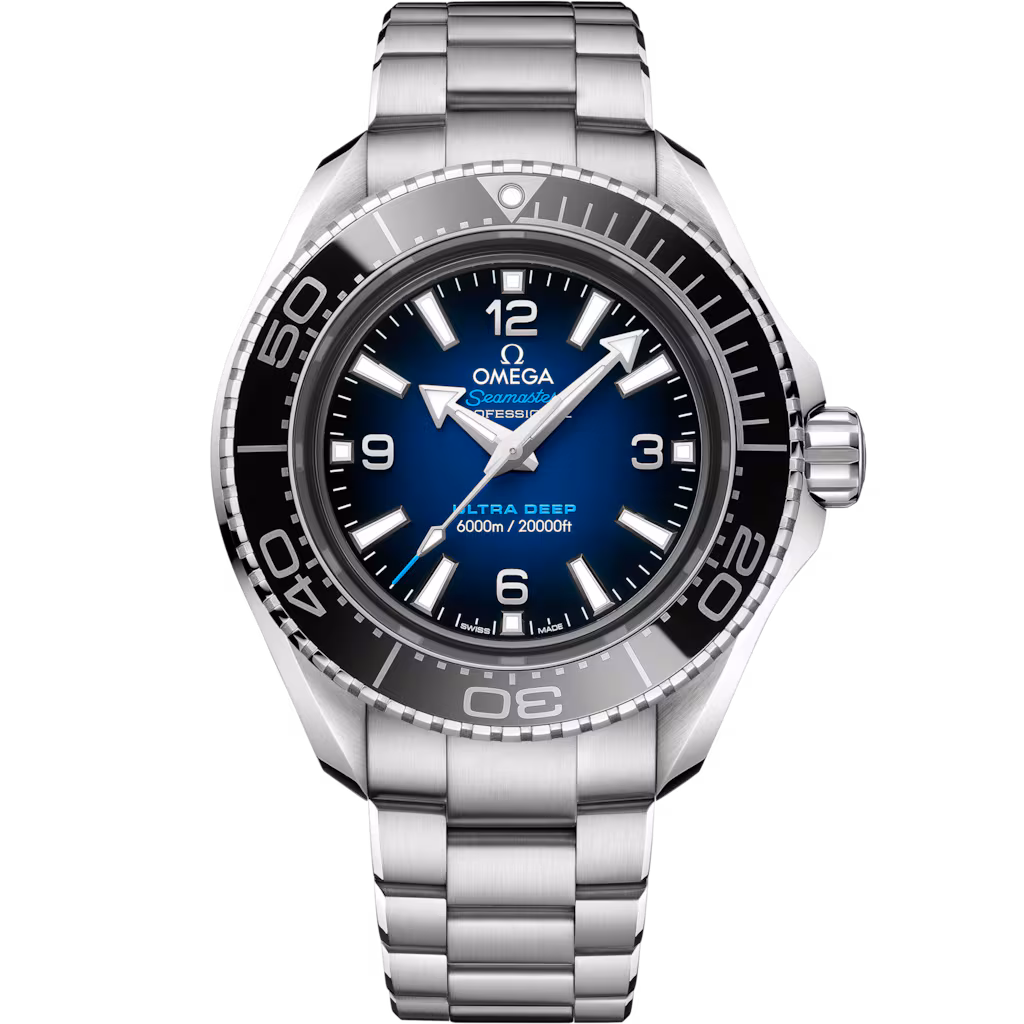 Omega Seamaster Planet Ocean 6000M 45.5 mm, O‑MEGASTEEL on O‑MEGASTEEL Ultra Deep 215.30.46.21.03.001
