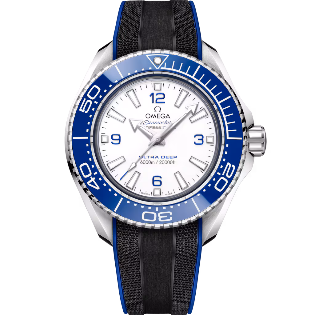 Omega Seamaster Planet Ocean 6000M Ultra Deep 45.5 mm, O-MEGASTEEL on rubber strap 215.32.46.21.04.001