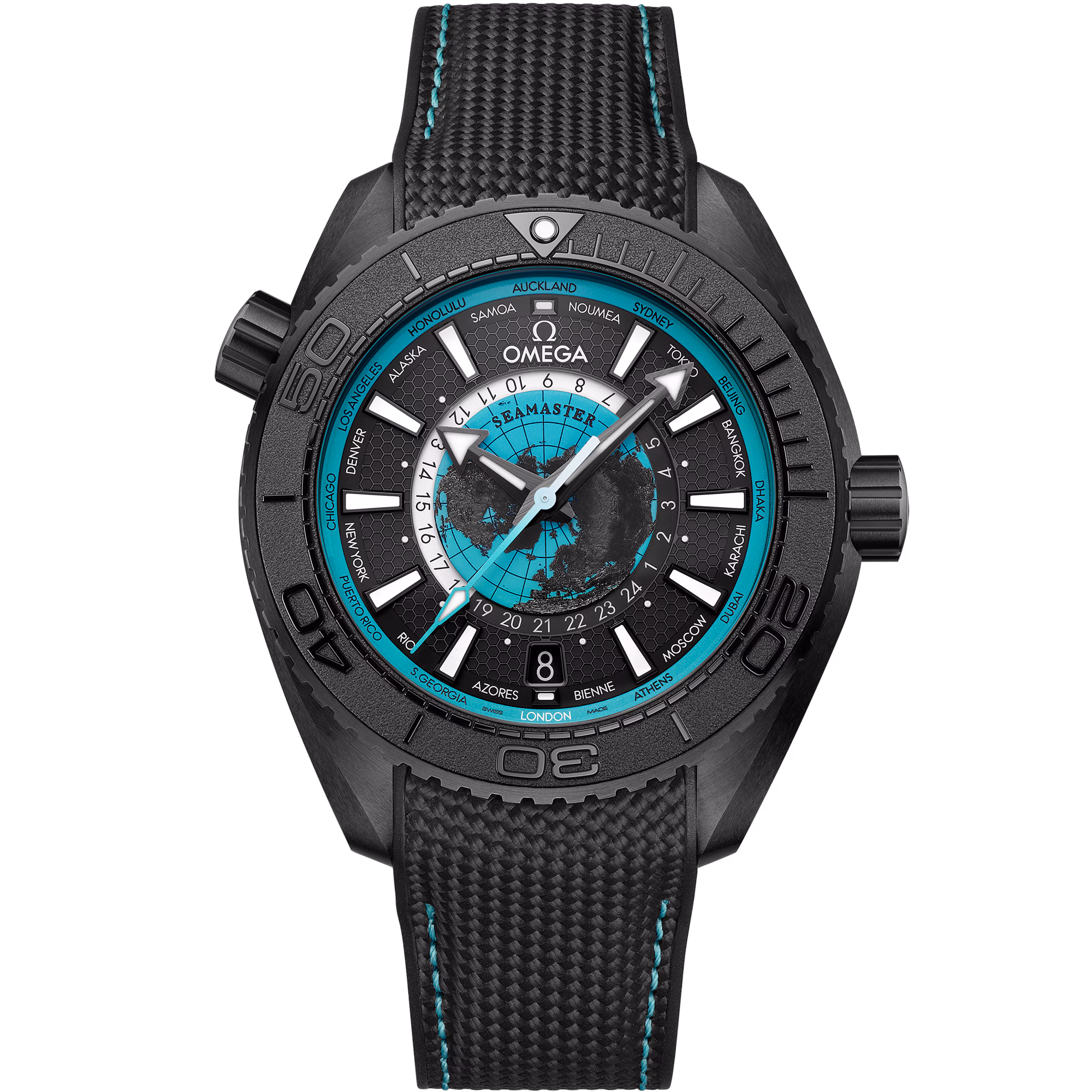 Omega Seamaster Planet Ocean 600M 45.5 mm, black ceramic on rubber strap, Planet Ocean 600M 215.92.46.22.01.006