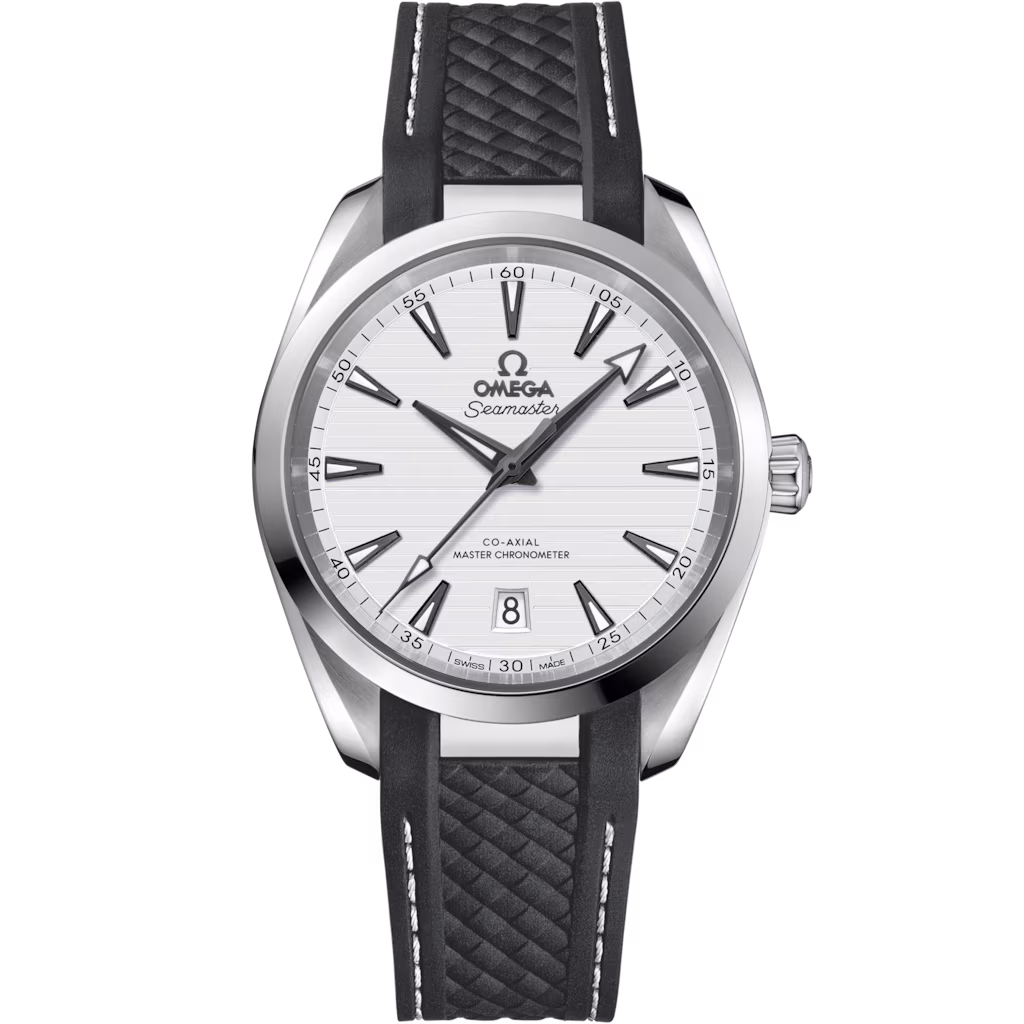 Omega Seamaster Aqua Terra 150M 38 mm, steel on rubber strap, Aqua Terra 150M 220.12.38.20.02.001