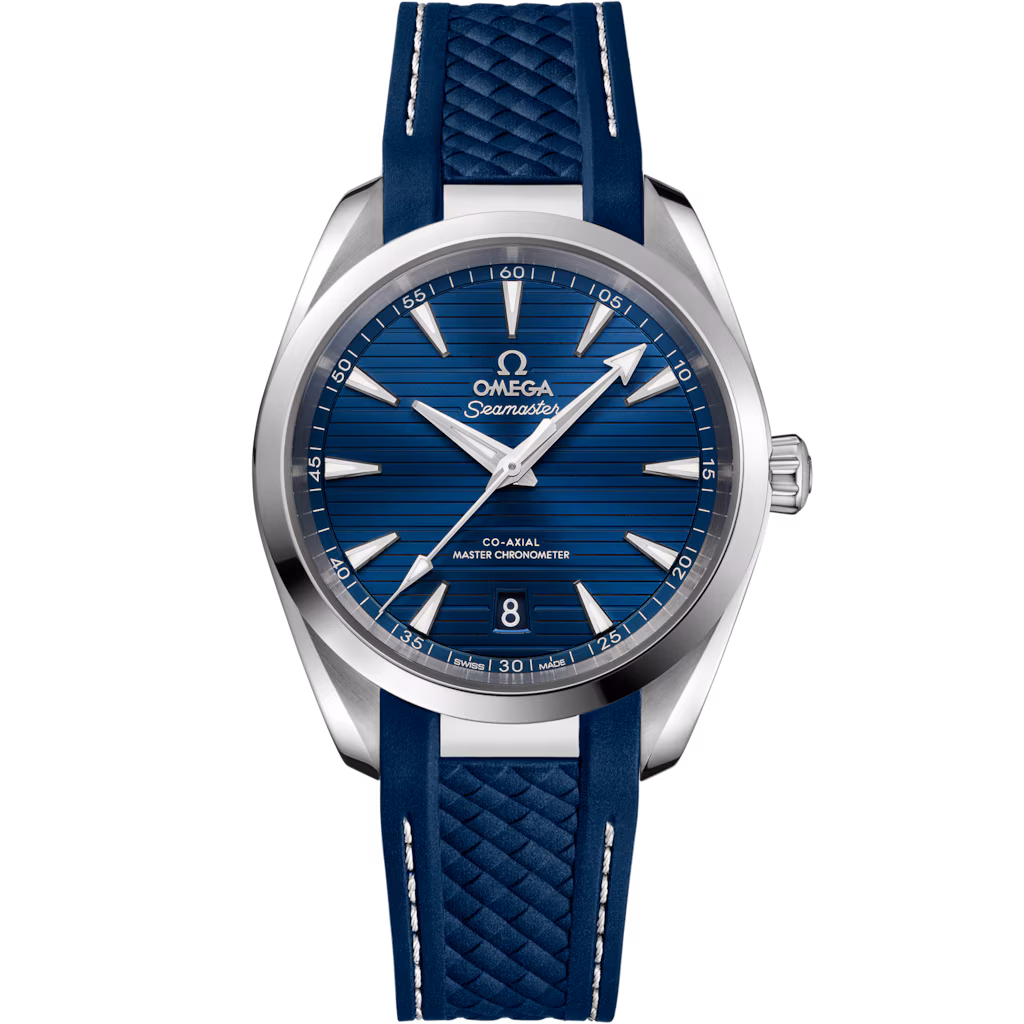 Omega Seamaster Aqua Terra 150M 38 mm, steel on rubber strap, Aqua Terra 150M 220.12.38.20.03.001