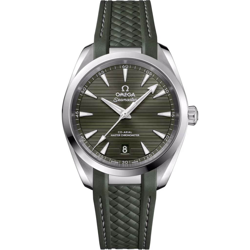 Omega Seamaster Aqua Terra 150M 38 mm, steel on rubber strap, Aqua Terra 150M 220.12.38.20.10.001