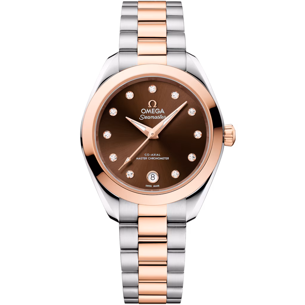 Omega Seamaster Aqua Terra 150M 30 mm, steel - Sedna gold on steel - Sedna gold, Aqua Terra 150M 220.20.30.20.63.001