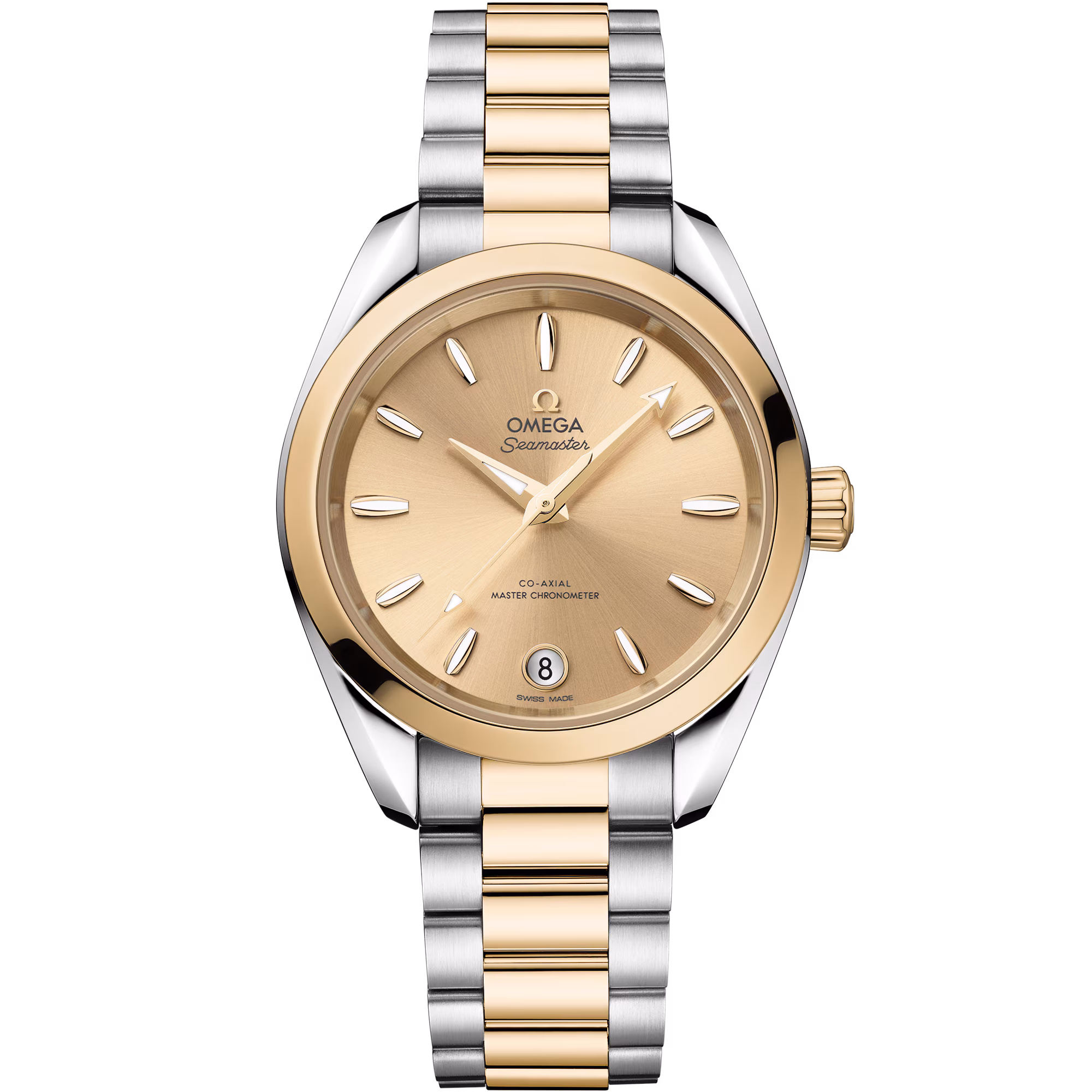 Omega Seamaster Aqua Terra Shades 34 mm, steel ‑ Moonshine™ gold on steel ‑ Moonshine™ gold, Aqua Terra Shades 220.20.34.20.08.001