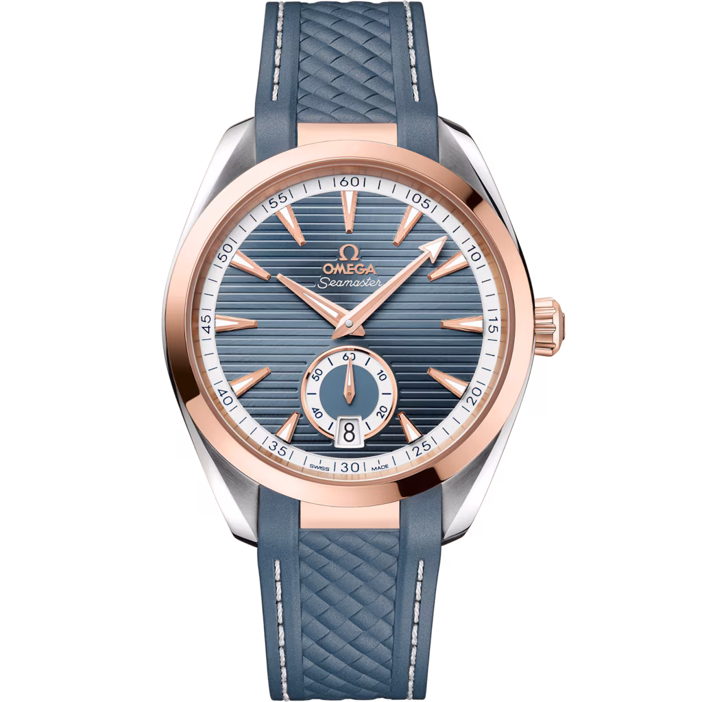 Omega Seamaster Aqua Terra 150M 41 mm, steel ‑ Sedna™ gold on rubber strap, Aqua Terra 150M 220.22.41.21.03.001