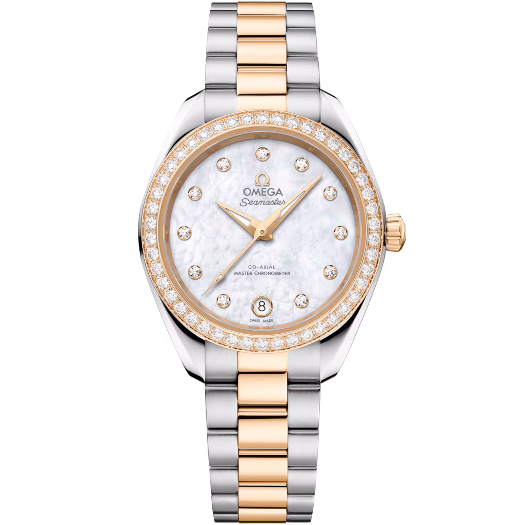 Omega Seamaster Aqua Terra 150M 30 mm, steel - Moonshine gold on steel - Moonshine gold, Aqua Terra 150M 220.25.30.20.55.001