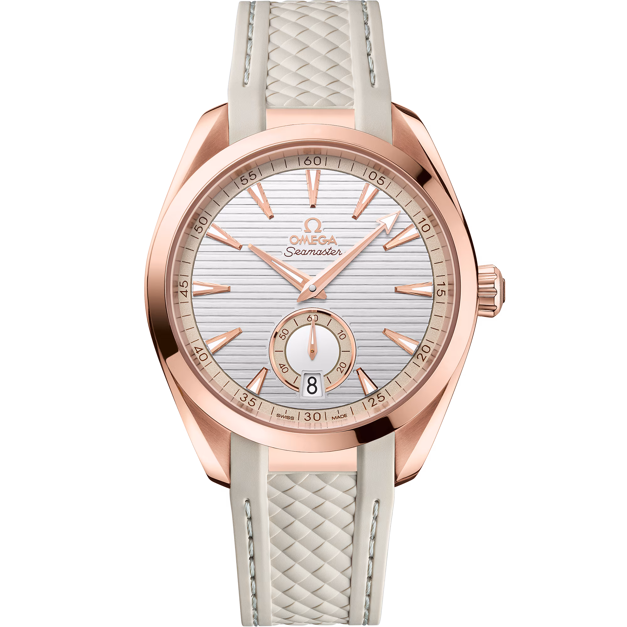 Omega Seamaster Aqua Terra 150M 41 mm, Sedna™ gold on rubber strap, Aqua Terra 150M 220.52.41.21.02.001