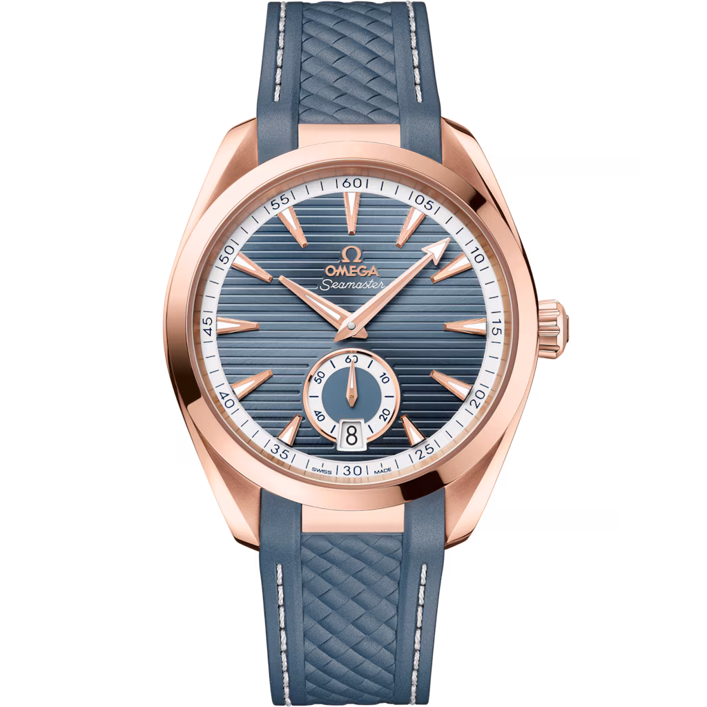 Omega Seamaster Aqua Terra 150M 41 mm, Sedna™ gold on rubber strap, Aqua Terra 150M 220.52.41.21.03.002