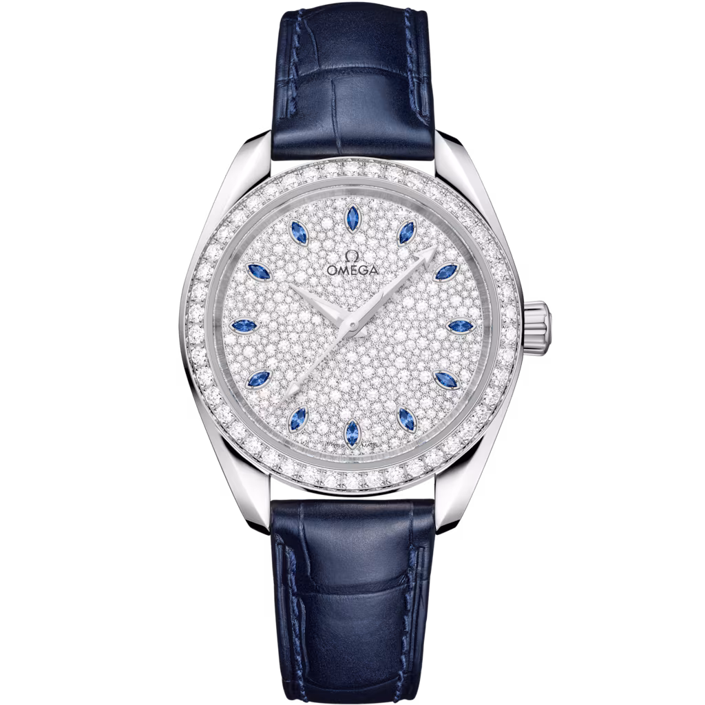 Omega Seamaster Aqua Terra 150M 34 mm, Canopus Gold™ on alligator 220.58.34.20.99.007