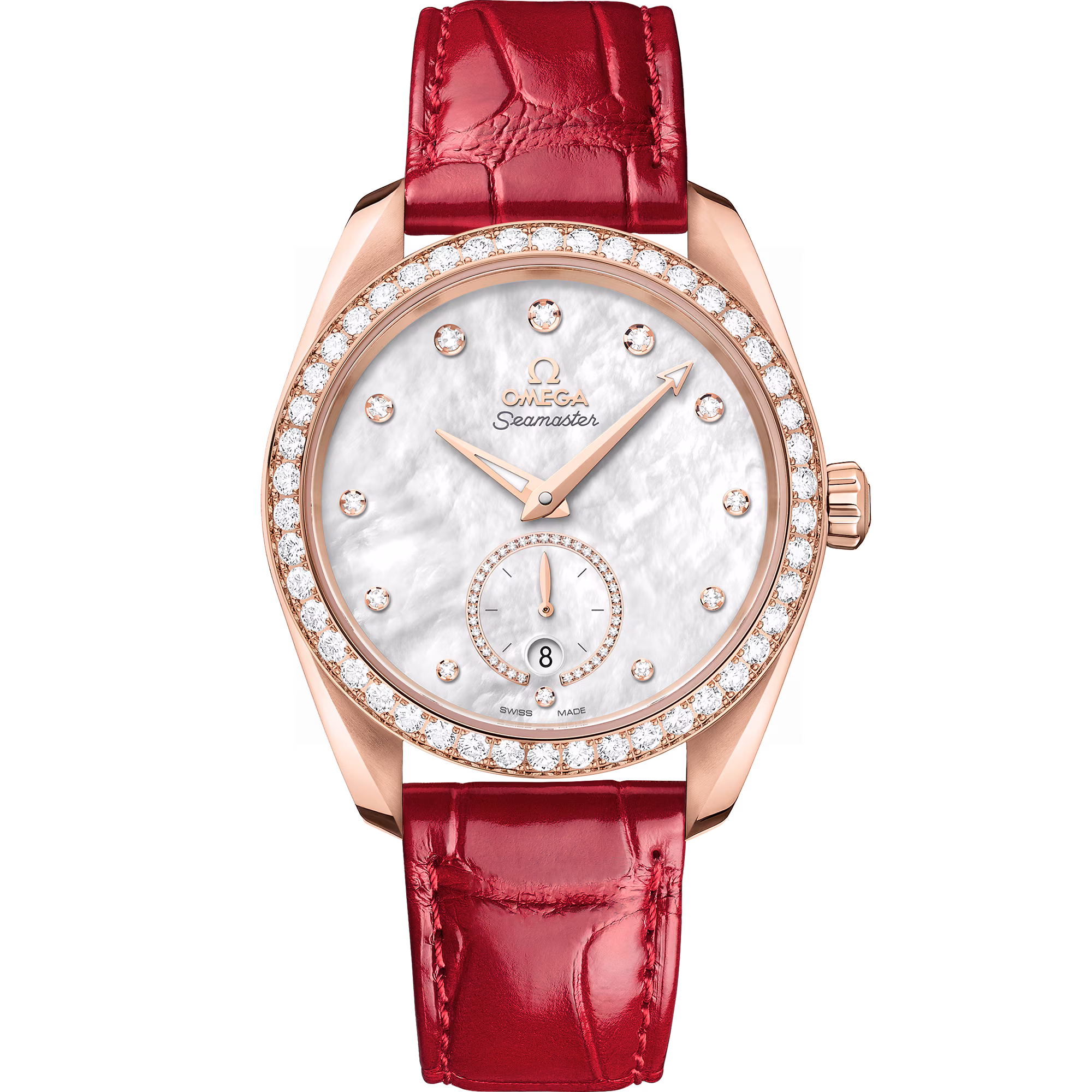 Omega Seamaster Aqua Terra 150M 38 mm, Sedna™ gold on leather strap, Aqua Terra 150M 220.58.38.20.55.002