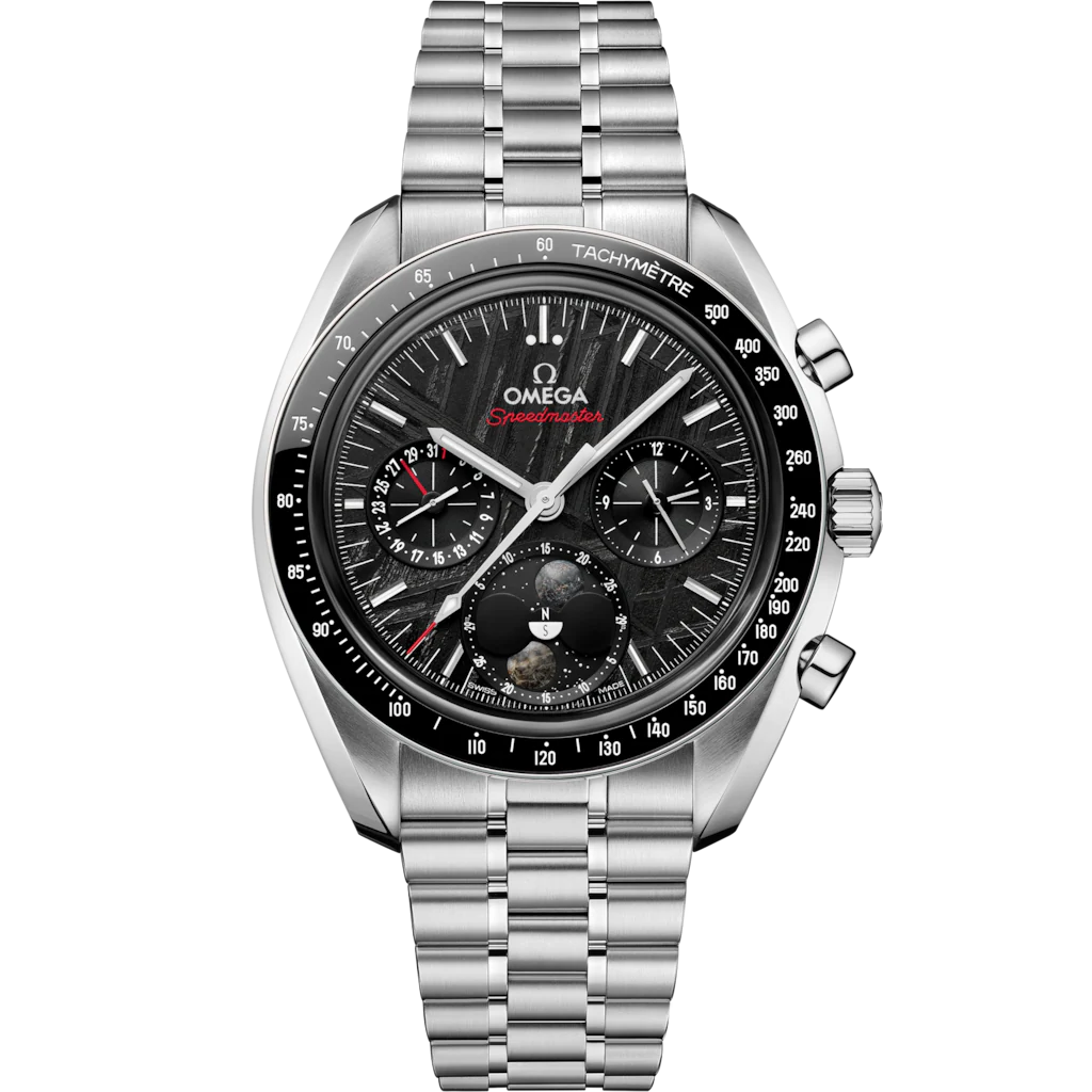 Omega Speedmaster Moonphase 43 mm, steel on steel, Black dial 304.30.43.52.01.001