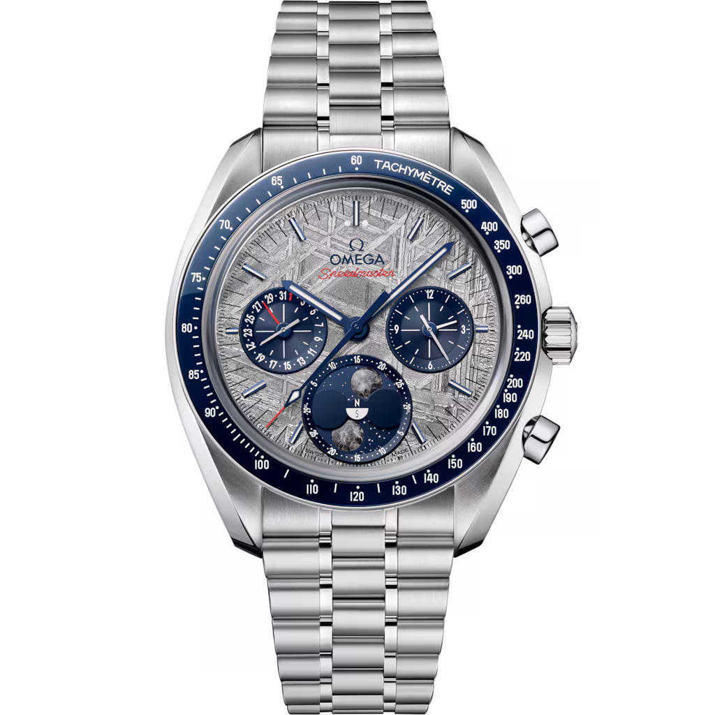 Omega Speedmaster Moonphase 43 mm, steel on steel, Grey dial 304.30.43.52.06.001