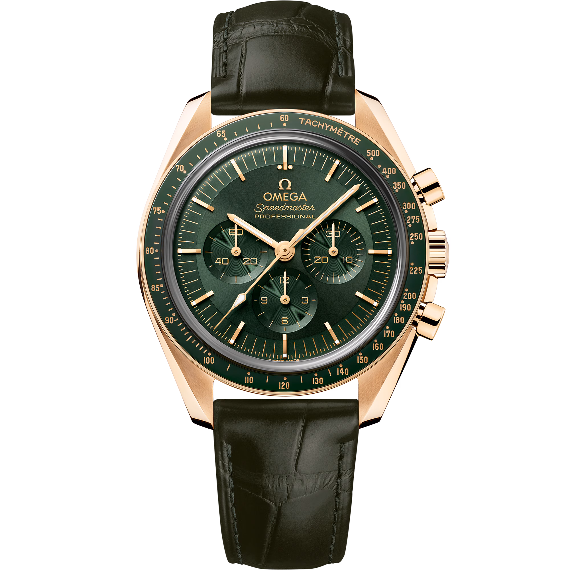 Omega Speedmaster Moonwatch Professional 42 mm, Moonshine™ gold on leather strap 310.63.42.50.10.001