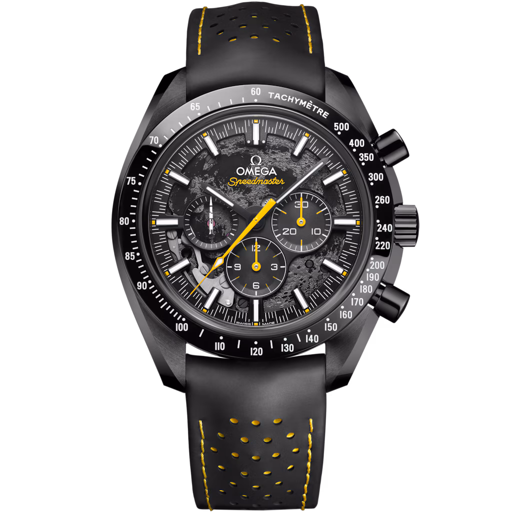 Omega Speedmaster Dark Side of the Moon 44.25 mm, black ceramic on rubber strap - Apollo 8 310.92.44.50.01.001