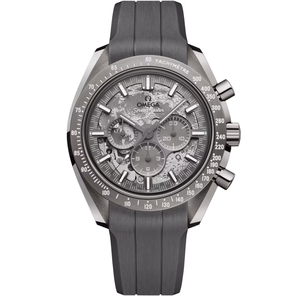 Omega Speedmaster Grey Side of the Moon 44.25 mm, grey ceramic on rubber strap 310.92.44.50.06.002