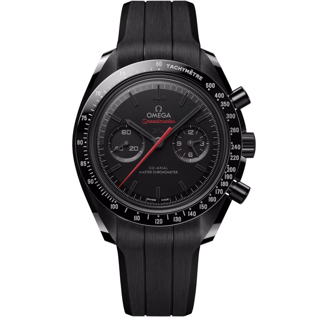 Omega Speedmaster Dark Side of the Moon 44.25 mm, black ceramic on rubber strap, Dark Side of the Moon 310.92.44.51.01.001