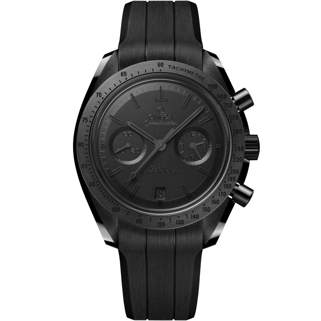 Omega Speedmaster Dark Side of the Moon 44.25 mm, black ceramic on rubber strap, Dark Side of the Moon 310.92.44.51.01.005