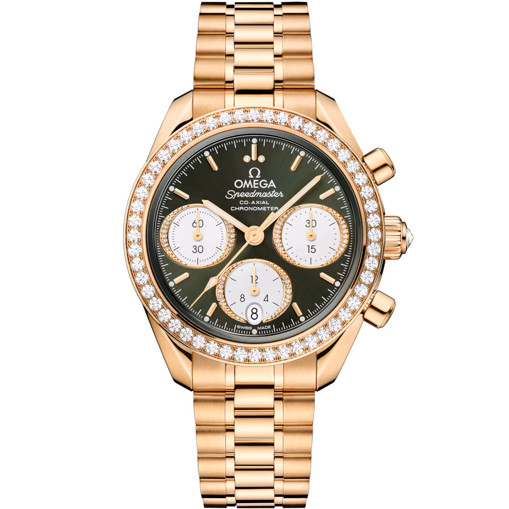 Omega Speedmaster 38 38 mm, Moonshine™ gold on Moonshine™ gold 324.55.38.50.60.001