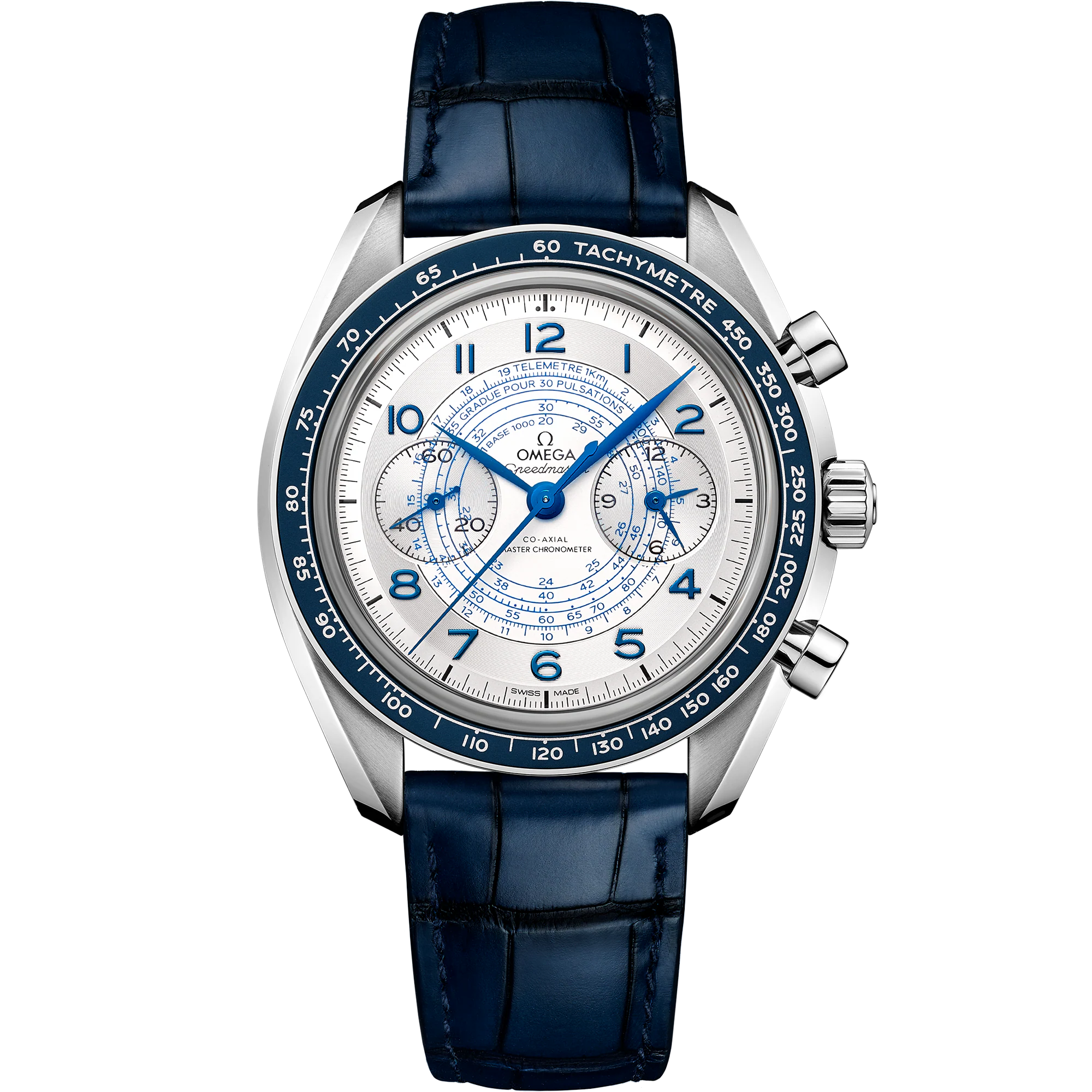 Omega Speedmaster Chronoscope 43 mm, steel on leather strap, Speedmaster Chronoscope 329.33.43.51.02.001
