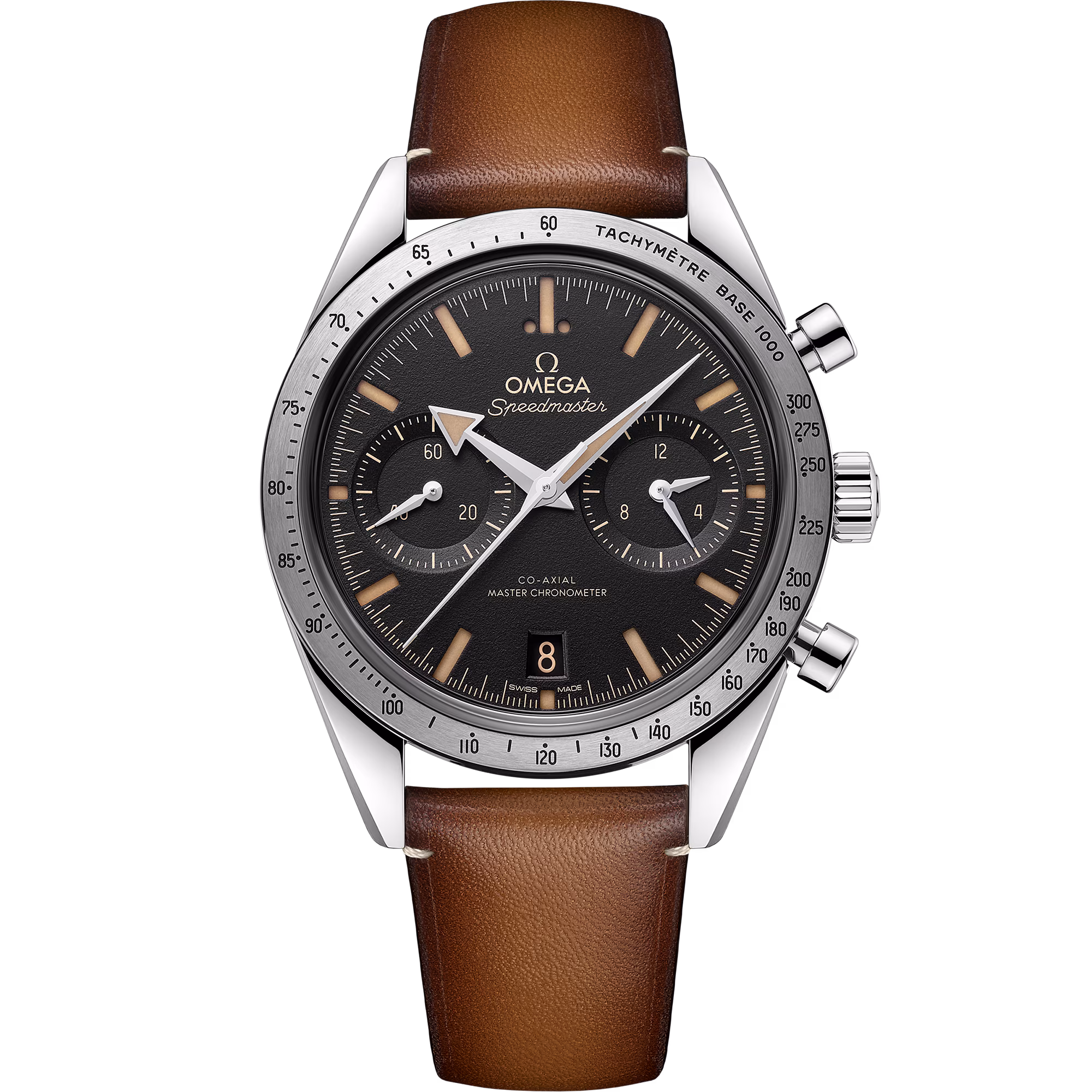 Omega Speedmaster '57 40.5 mm, steel on leather strap, Speedmaster '57 332.12.41.51.01.001