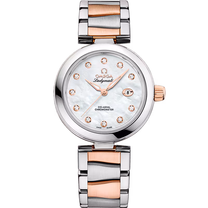 Omega De Ville Ladymatic 34 mm, steel ‑ Sedna™ gold on steel ‑ Sedna™ gold 425.20.34.20.55.004