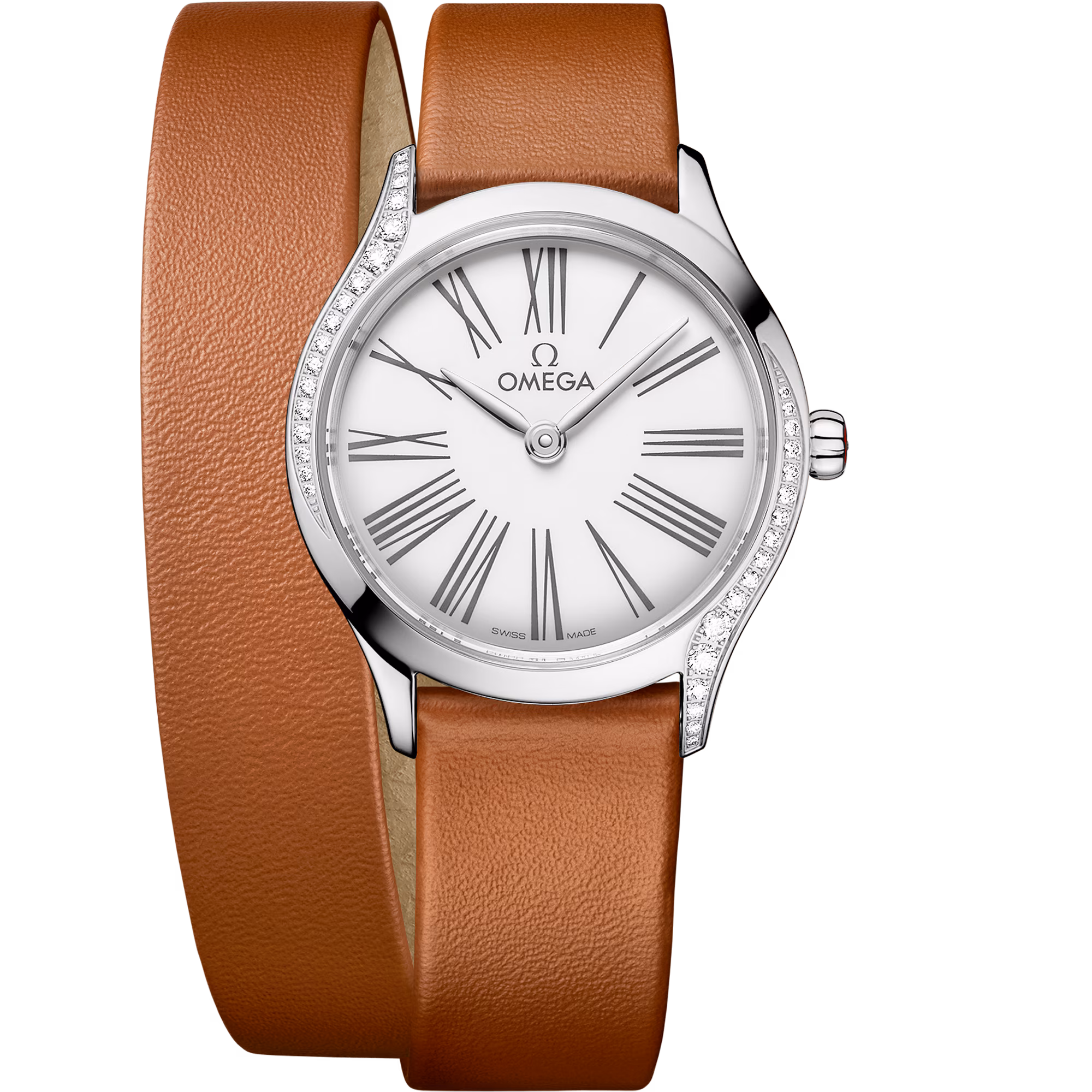 Omega De Ville Mini Trésor 26 mm, steel on leather 428.17.26.60.04.005