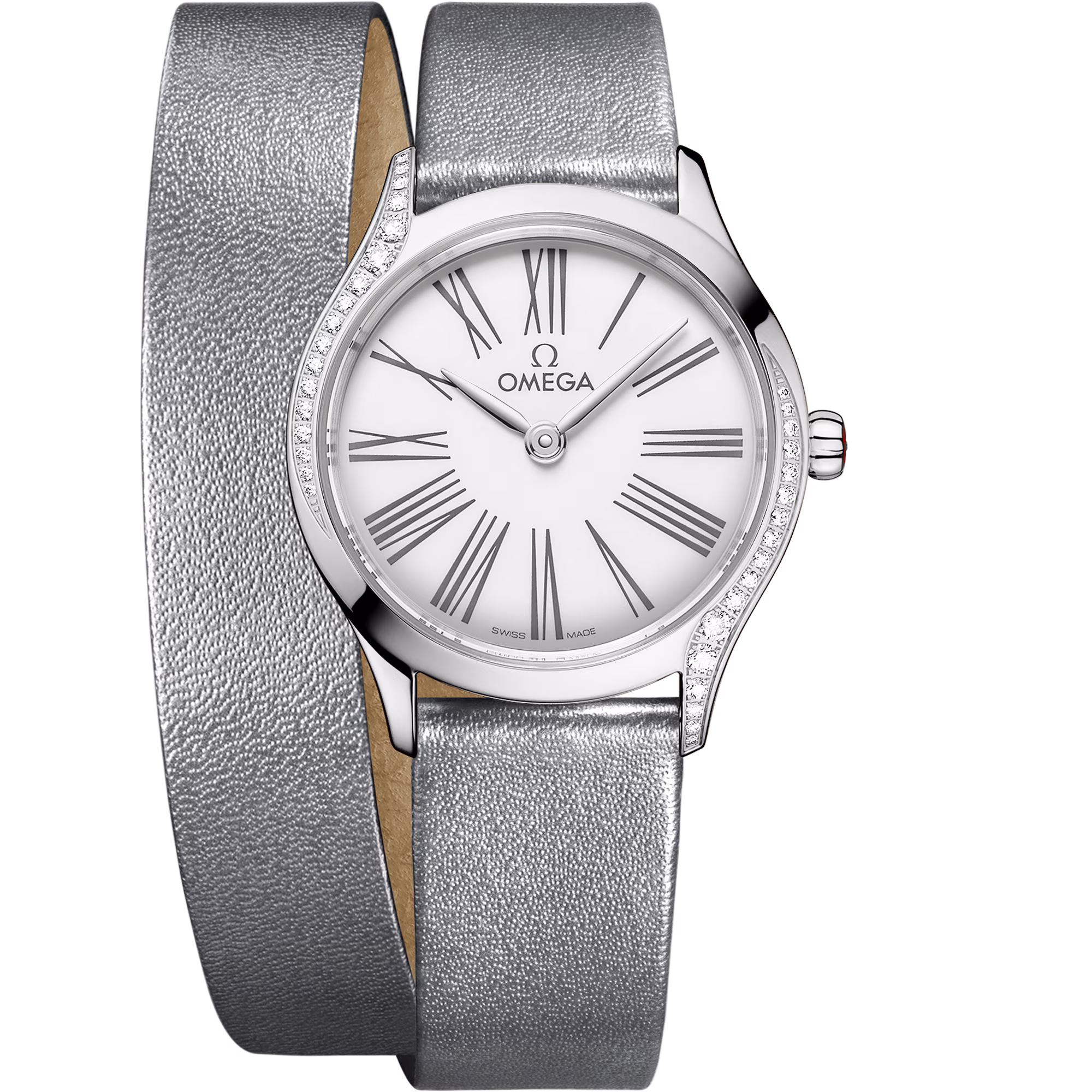 Omega De Ville Mini Trésor 26 mm, steel on leather strap, Trésor 428.17.26.60.04.006