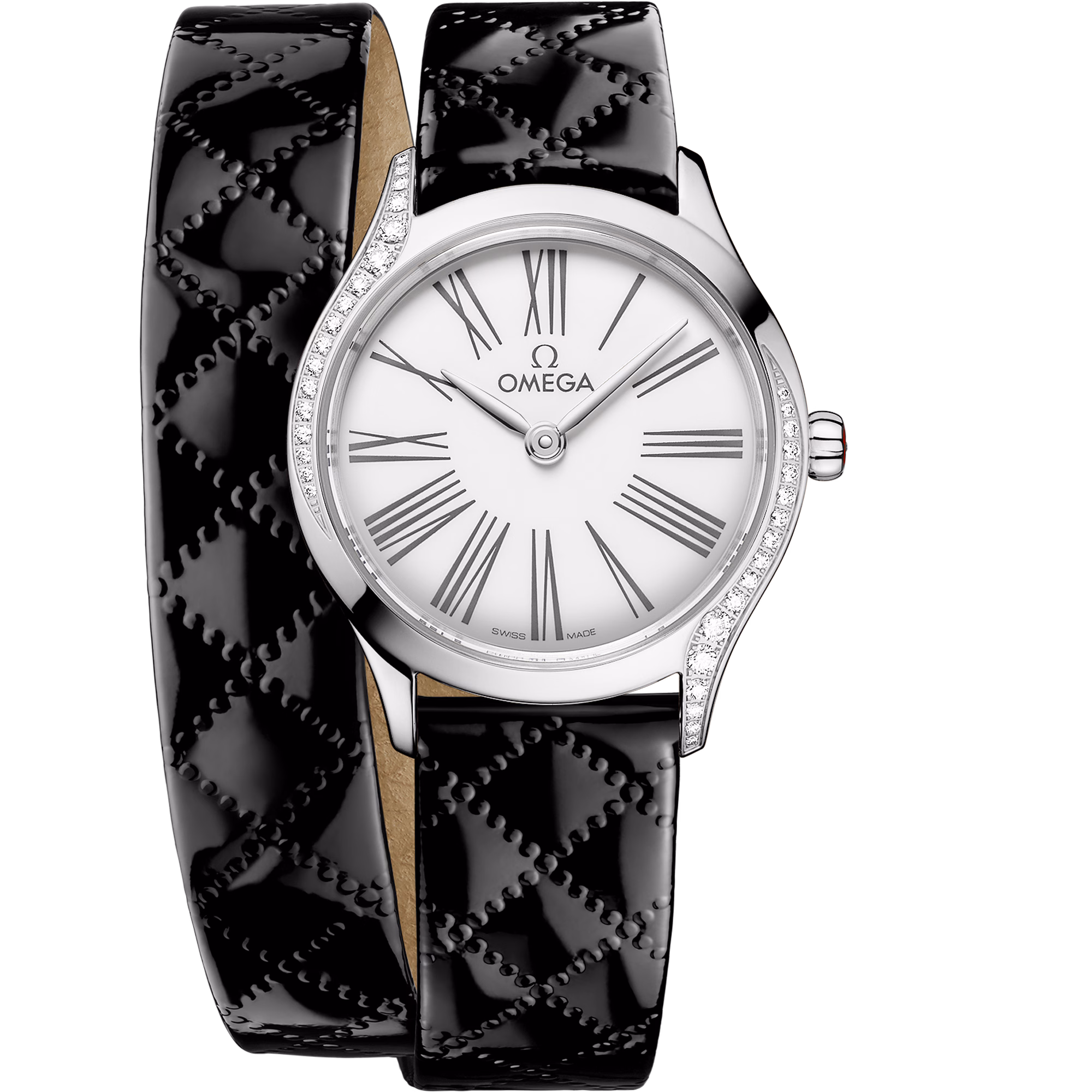 Omega De Ville Mini Trésor 26 mm, steel on leather strap, Trésor 428.17.26.60.04.007