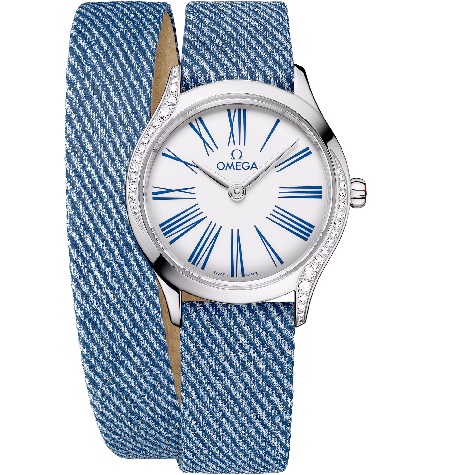 Omega De Ville Mini Trésor 26 mm, steel on leather strap, Trésor 428.17.26.60.04.009