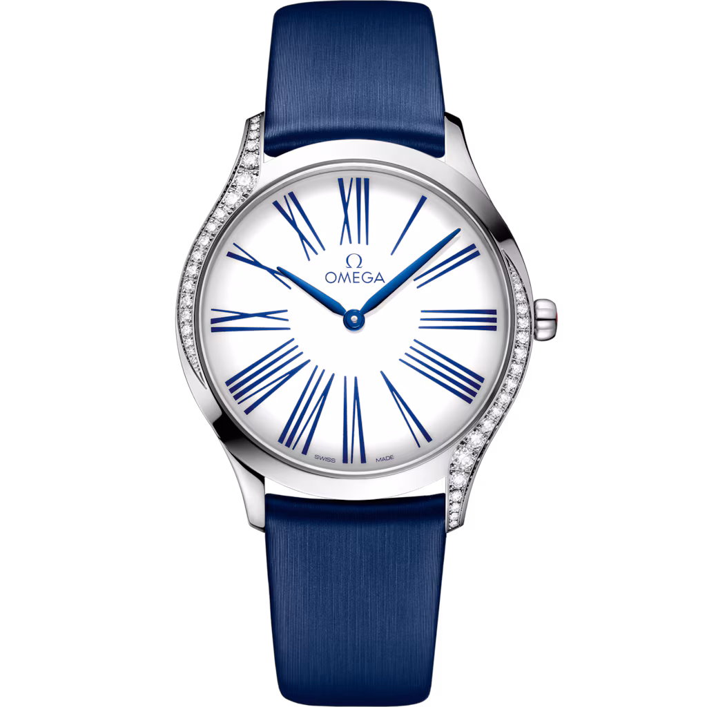 Omega De Ville Trésor 36 mm, steel on fabric strap 428.17.36.60.04.001