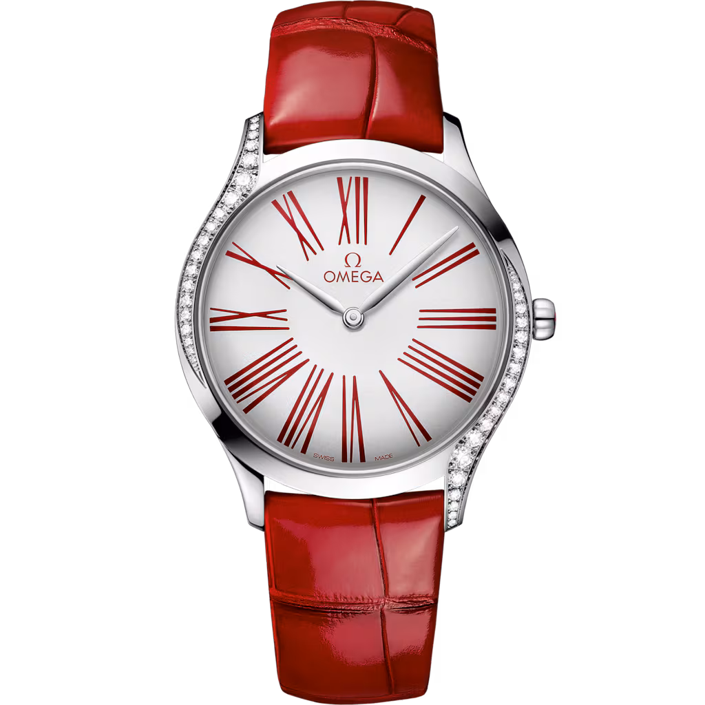 Omega De Ville Trésor 36 mm, steel on leather strap 428.18.36.60.04.002