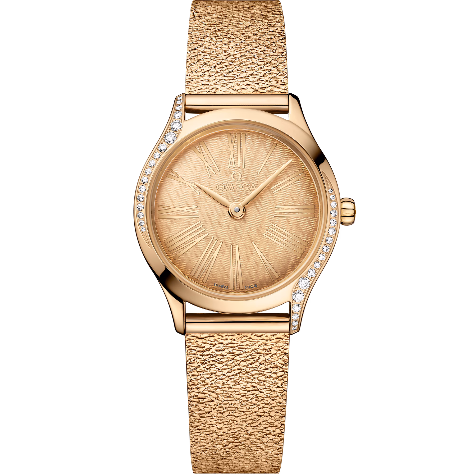 Omega De Ville Mini Trésor 26 mm, Moonshine™ gold on Moonshine™ gold, Trésor 428.55.26.60.99.001