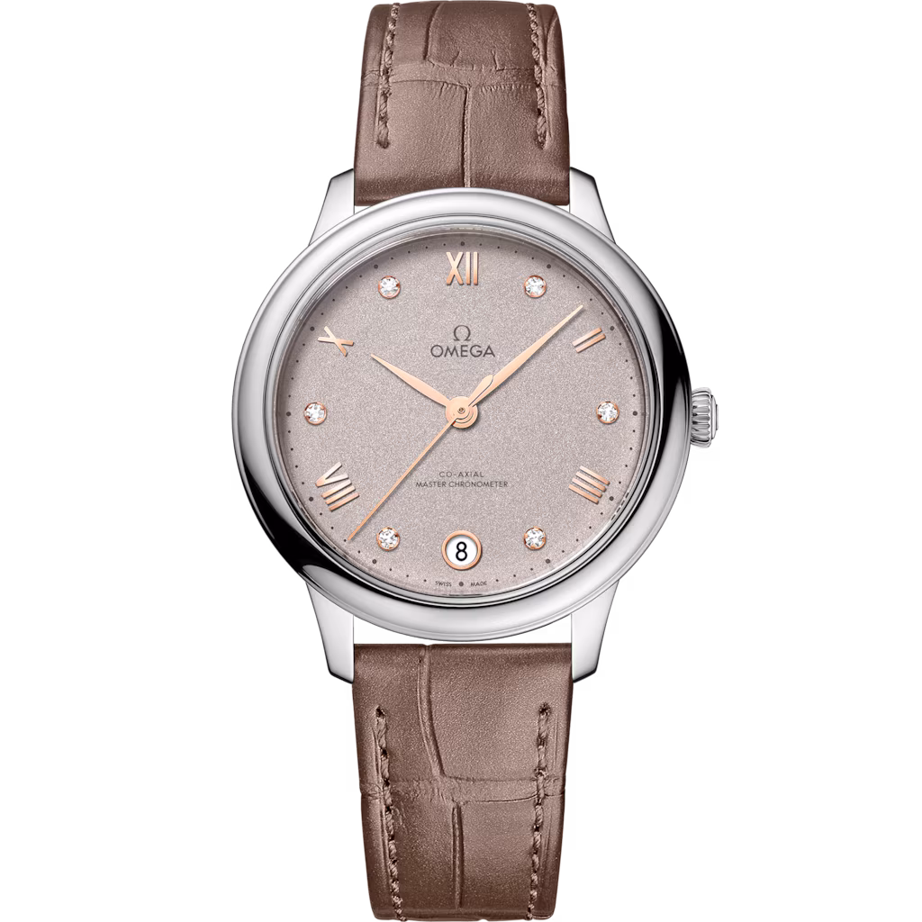 Omega De Ville Prestige 34 mm, steel on leather strap, De Ville Prestige 434.13.34.20.52.002