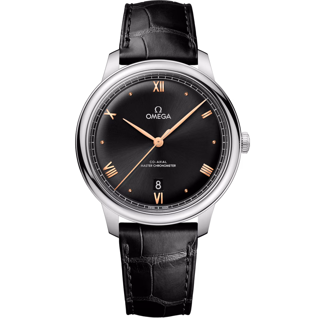 Omega De Ville Prestige 40 mm, steel on leather strap, De Ville Prestige 434.13.40.20.01.001