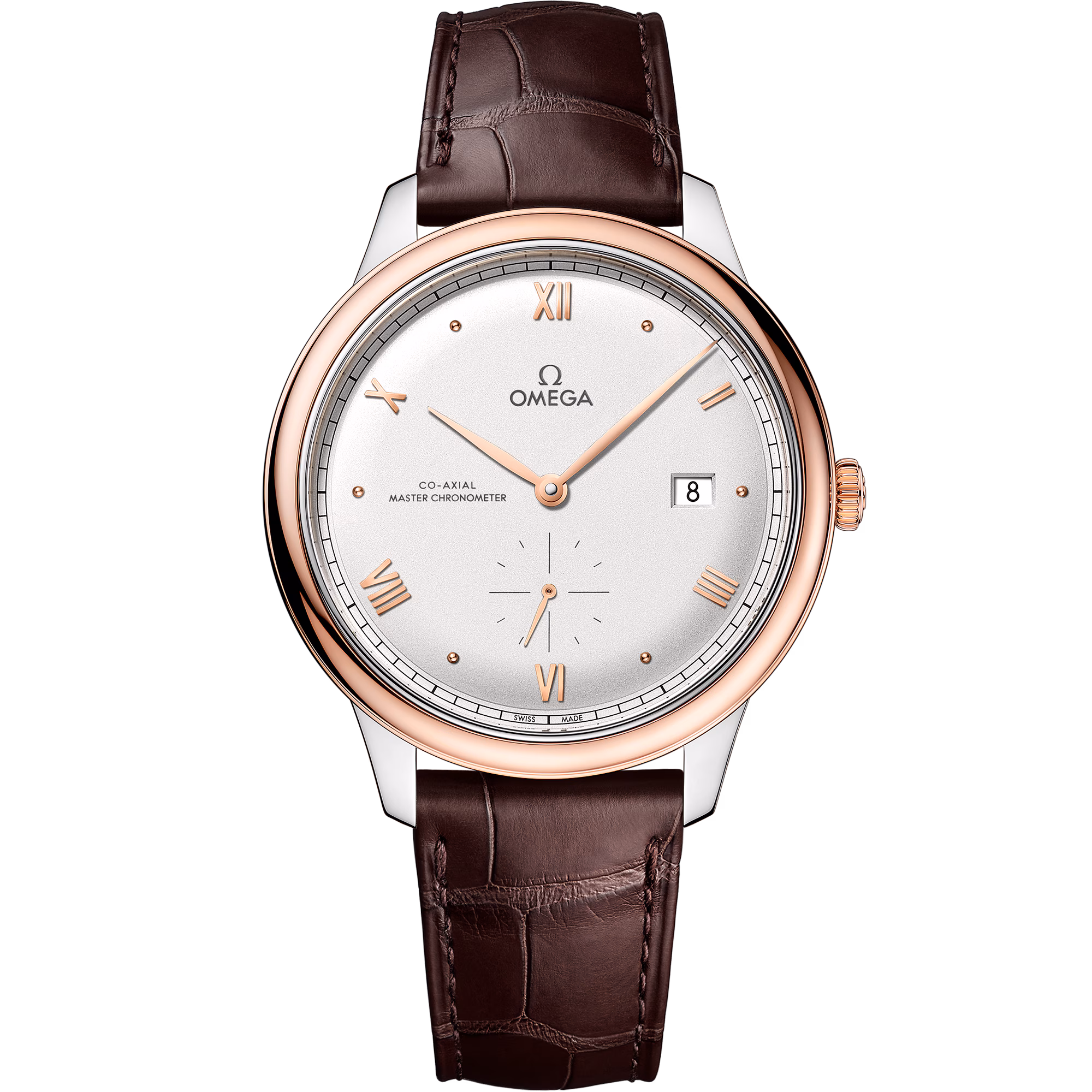 Omega De Ville Prestige 41 mm, steel - Sedna™ gold on leather strap 434.23.41.20.02.001