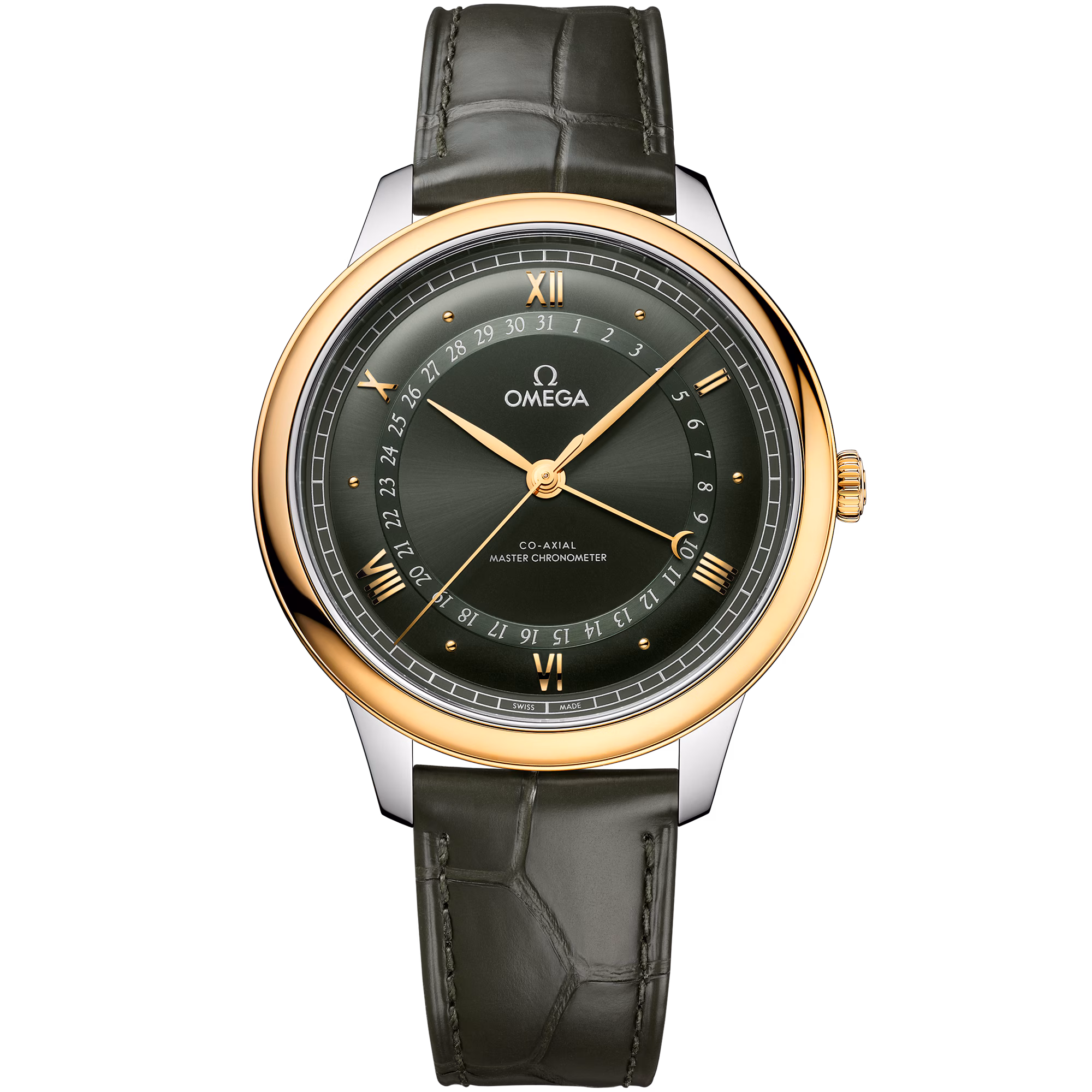 Omega De Ville Prestige 42 mm, steel - yellow gold on alligator 434.23.42.22.10.001