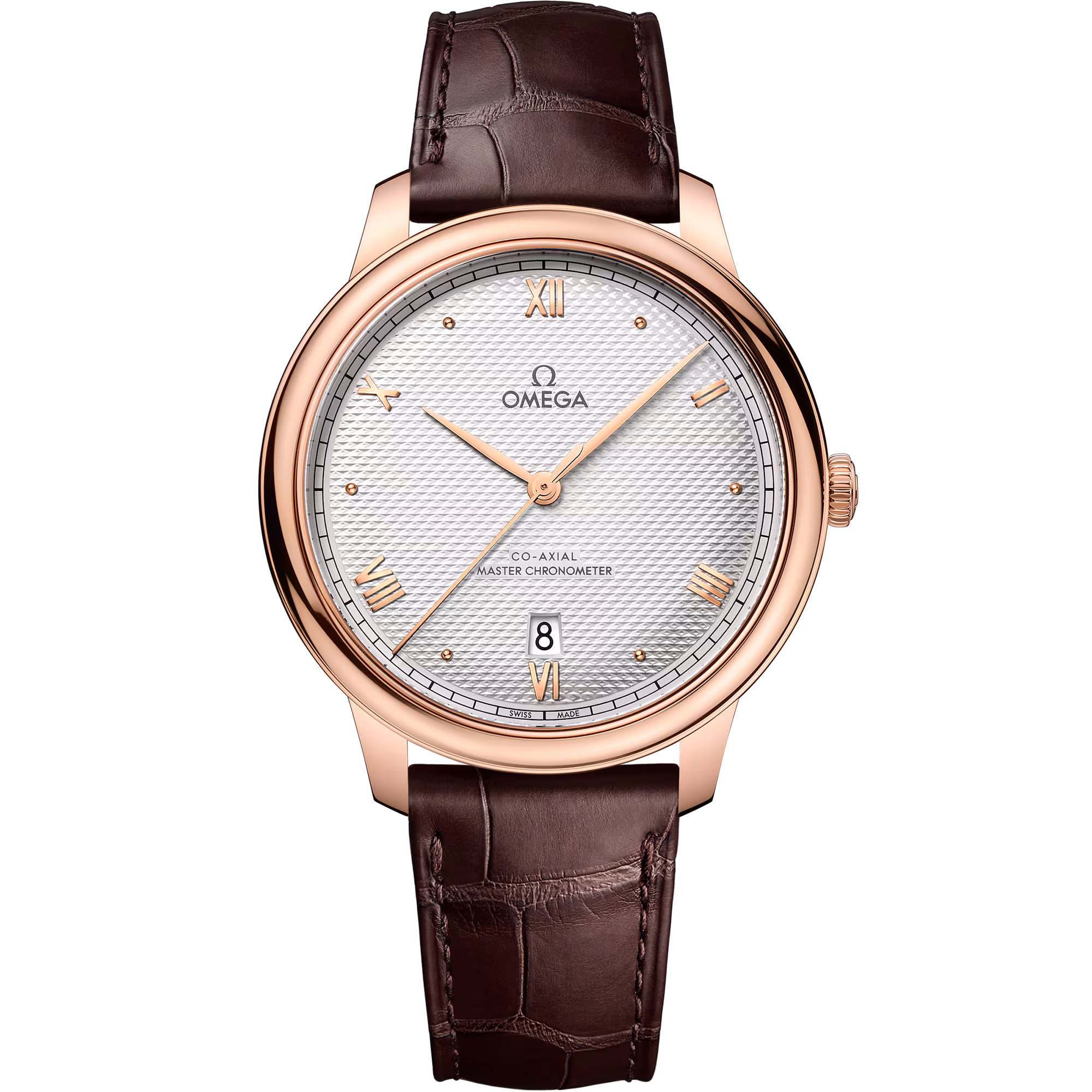Omega De Ville Prestige 40 mm, Sedna™ gold on leather strap 434.53.40.20.02.001