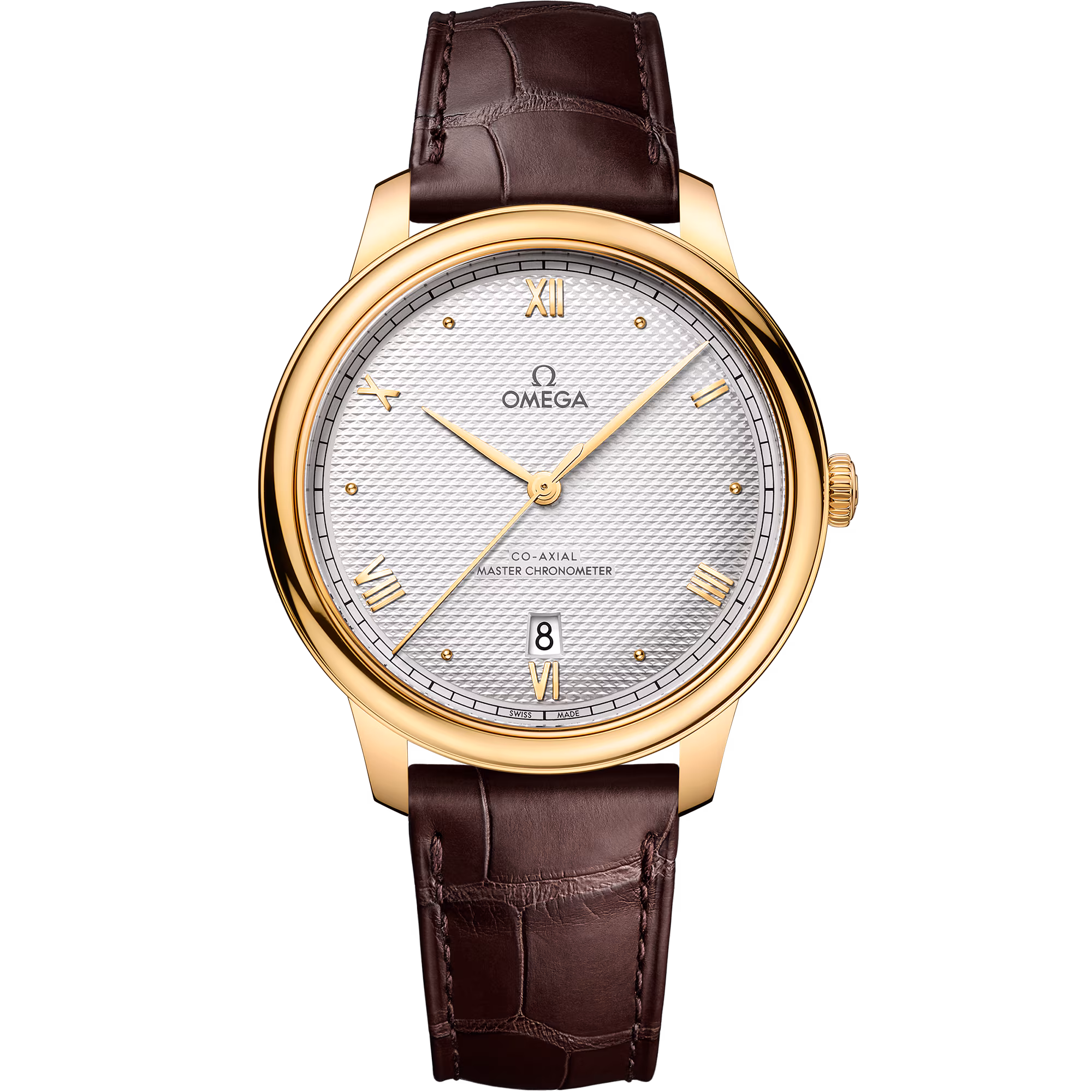 Omega De Ville Prestige 40 mm, yellow gold on leather strap 434.53.40.20.02.002