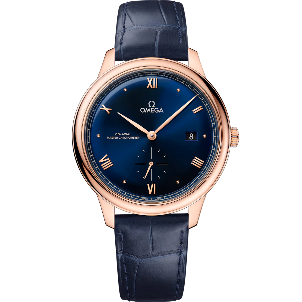 Omega De Ville Prestige 41 mm, Sedna™ gold on leather strap, De Ville Prestige 434.53.41.20.03.001